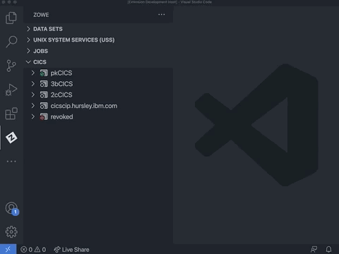 Zowe CICS Explorer delete profiles